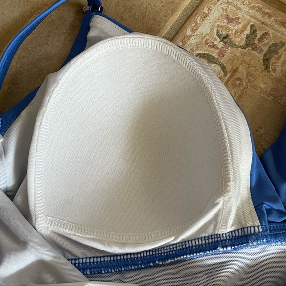 CALVIN KLEIN 💯WOMEN’S TANKINI WITH BIKINI BOTTOM EUC 👙 SZ MEDIUM💙💙💙 - Picture 6 of 16